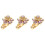 3Pièces Décor Montre Fleur Violet Compact Alliage Durable Et Élégant 4