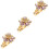 3Pièces Décor Montre Fleur Violet Compact Alliage Durable Et Élégant 5