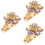 3Pièces Décor Montre Fleur Violet Compact Alliage Durable Et Élégant 6