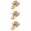 3Pièces Décor Montre Fleur Violet Compact Alliage Durable Et Élégant 8