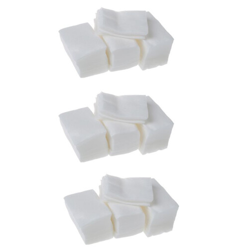 960Pcs Lady White Nail Polish Remover Rectangular Face Cleaning Cotton Pads