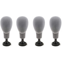 4X Flocking Foam Mannequin Model Photography Props Adult Mannequin Mold Wigs Glasses Hat Display Holder Gray