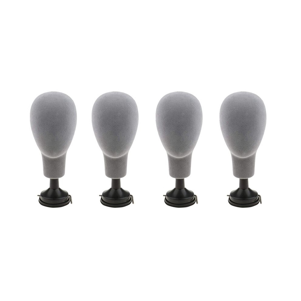 Typecat Gray 4X Flocking Foam Mannequin Model Photography Props Adult Mannequin Mold Wigs Glasses Hat Display Holder