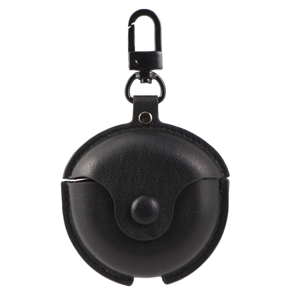 1Pc Pu Earphone Case With Hook Lightweight Protective Shell Black 3062006999860