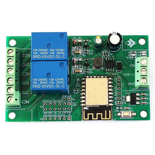 ESP8266 ESP-12F WIFI Relay Module 2CH 5V/8-80V Relay  Develop Board for  IDE  Home APP Remot Control