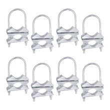 Doppelantennen Mast Klemme V-Backen Halterung Halter U Bolzen Rohr Montage Hardware 8 Sätze für Yagi WLAN Antenne, TV Antenne