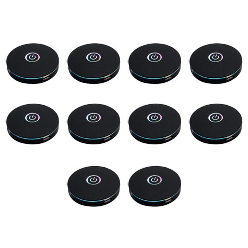 10X Computer  RGB Lighting Effect External Host Power  Button,Suitable for Internet Cafes,Offices (Black)