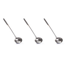 3X Soup Ladle, Wok Spatula,the Longer Handle Shovel Spoon Rustproof, Heat Resistance, Integral Forming Durable Stainless