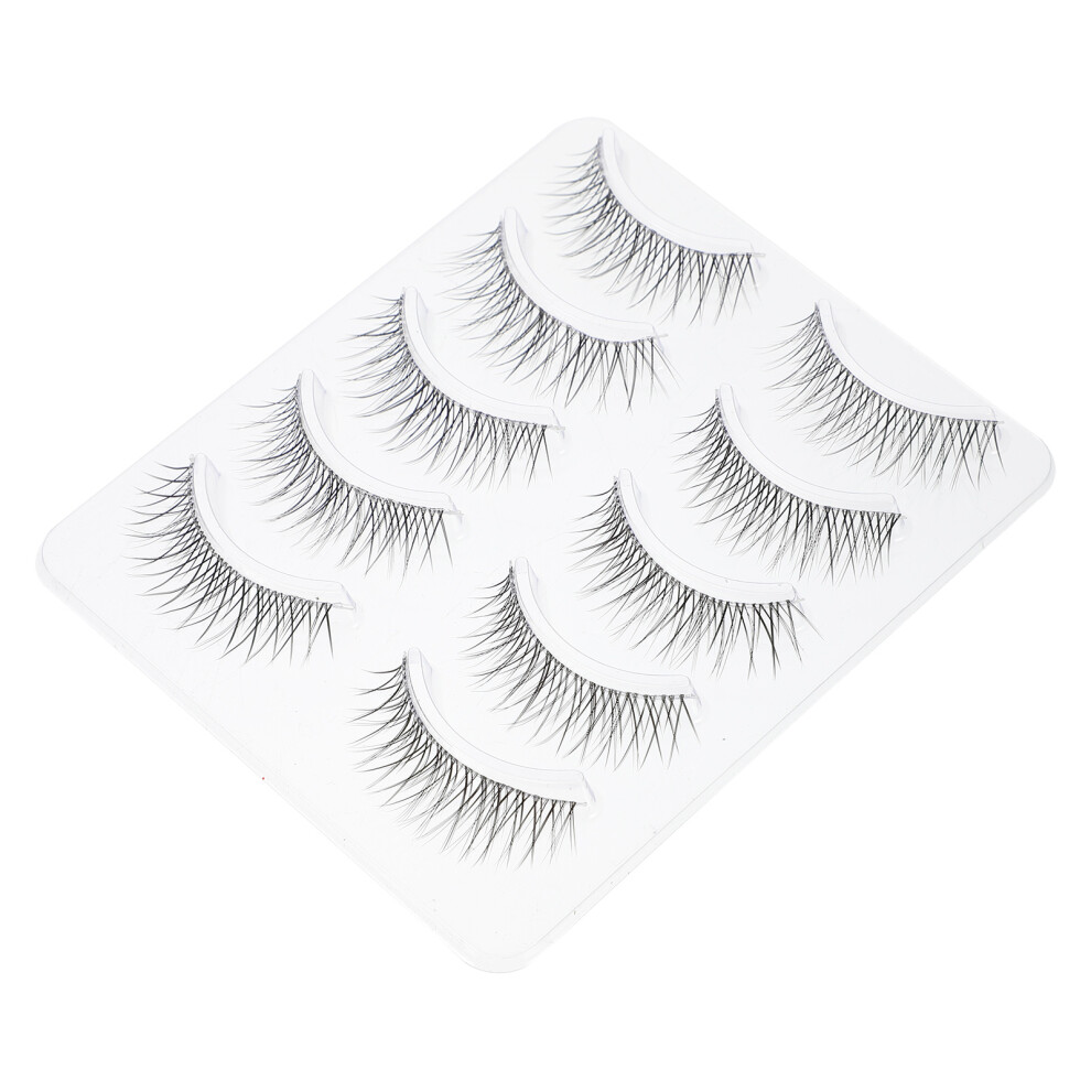 Villcase 5 Pairs Natural False Eyelashes For Makeup Extension