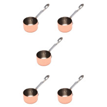 5X Taza de Salsa Chapada En Cobre para Salseras Taza de Leche Taza de Salsa 3,8 cm