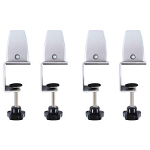 4 Pcs Office Desk Divider Clamp Privacy Screen Clip Holder Bracket Screen Baffle Clamp Partition for Table Clamp -Silver