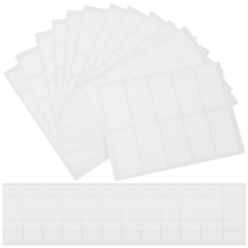 120Pcs White Writable No Iron Fabric Laundry Labels for Clothing 1