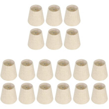 Small Lamp Shade Clip Bulb Set of 18 for Candelabra Bulbs, Fabric Lampshade for Table Chandelier Wall Lamp