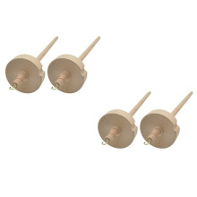 4Pcs Drop Spindle for Wool Yarn Spin Top Whorl Drop Spindle Hand Carved Wooden Tool for Beginners