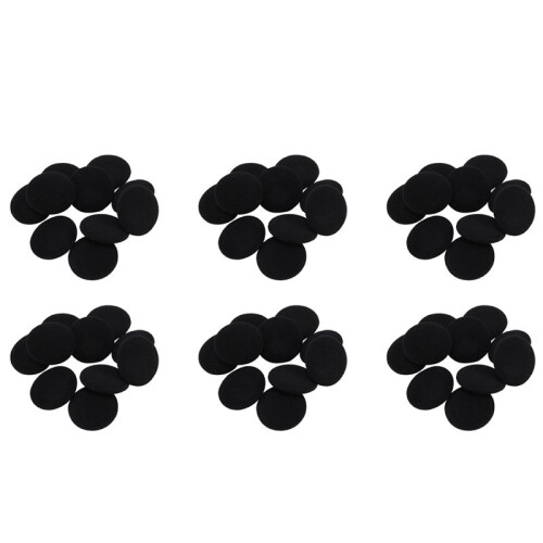 60 Spugnette Morbide Protettive Orecchio Nero per Cuffie Da 5cm