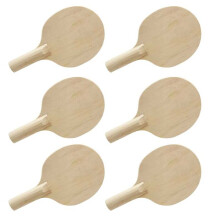 6pcs Unpainted Wooden Table Tennis Paddles Kit with Grips for DIY Projects Rackets for Crafting and Sports