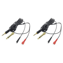2X Replacement Audio Cable for HD25 HD560 HD540 HD480 HD430 414 HD250 Headphones Audio Cable ,L Long R Short