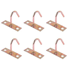 6X Fan Fixture Metal J Shaped Ceiling Mount Hook Hanger 80mm Height