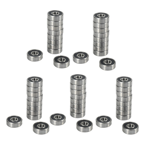 50Pcs 628RS 8mmx24mmx8mm Double Sealed Miniature Deep   Bearing 1