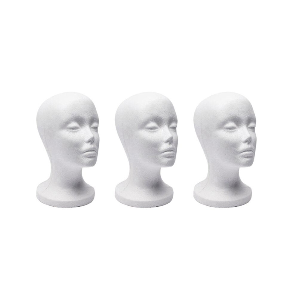 3X Foam Mannequin  Model Sunglasses Eyeglass Stand Hat Cap Display Holder Headset Mannequin  Display Stand Rack