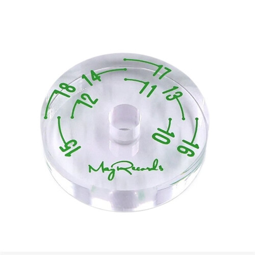 Adaptador de Toca-Discos Econômico e Potente de 45 RPM com Alcance Superior, Transparente, para Discos de Vinil de 7 Polegadas (EP).