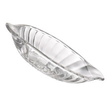 1Pc Transparent Glass Salad Bowl Double-Ear Household Serving Dish