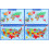 2 Sets Geography World Country Map Poster For Household Learning 4
