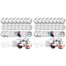200 Sets Blank Button Making Supplies for Button Maker Machine Round Badge Pin Button Parts, 58mm/2.25 Inch
