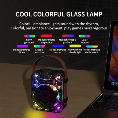 Wireless  Speaker with Shocking Sound Quality Dazzling Light Effect Multiple Playback Modes  TWS Soundbox 2