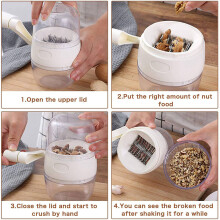 2X Nut Chopper Grinder Hand Crank for Nuts Walnut Pecans, Kitchen MultiChopper Shredder for Making Toppings