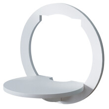 1Minimalistische Witte Wandplank Zwevend Voor Muurdecoratie
