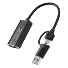 Scheda di Acquisizione Video USB 3.0 A 60 Hz, Registrazione da Sorgente HD 4K su USB/Type-C, 2 In 1, Registratore Video per Streaming Live
