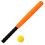 1Set Interactive Foam Baseball Toy Set Orange Backyard Play for Teens 3