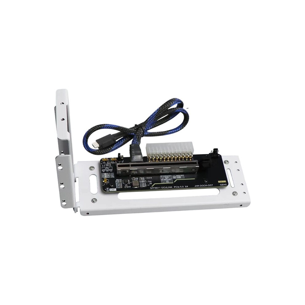 Gpu Oculink Gpu Dock Pcie 5.0X4 Gdp Laptop To External Video Card M.2 Oculink Sff8611 To Pcie X16 Bend White 6033701907655