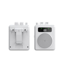 Wireless Megaphone Speaker with Lavalier Microphone Portable Voice Amplifier for Teachers Tour Guides Coaches White