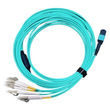 1 Câble D'Extension Fibre Optique Multimode 10G 8 Cœurs MPO/PC Vers 8LC OM3, Cordon de Brassage de 5 M