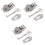 3 Pack Hinges Gate Key Buckle Case Locks For Luggage Silver 3