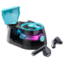 Speaker with Wireless Earbuds, Magnetic Portable 5.4 Speaker with RGB Lights, Magnetic Mount