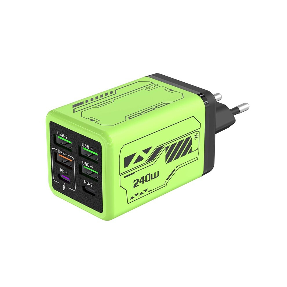 240W 6 Usb Charger Pd Fast Charging Charger Wall Adapter For Smartphone Quick Charge 3.0 Travel Charger-Eu Plug C 6032712829833