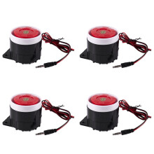 4X Continuous Sound Decibel Piezo Buzzer IC Alarm Speaker 12V 120db Black+Red