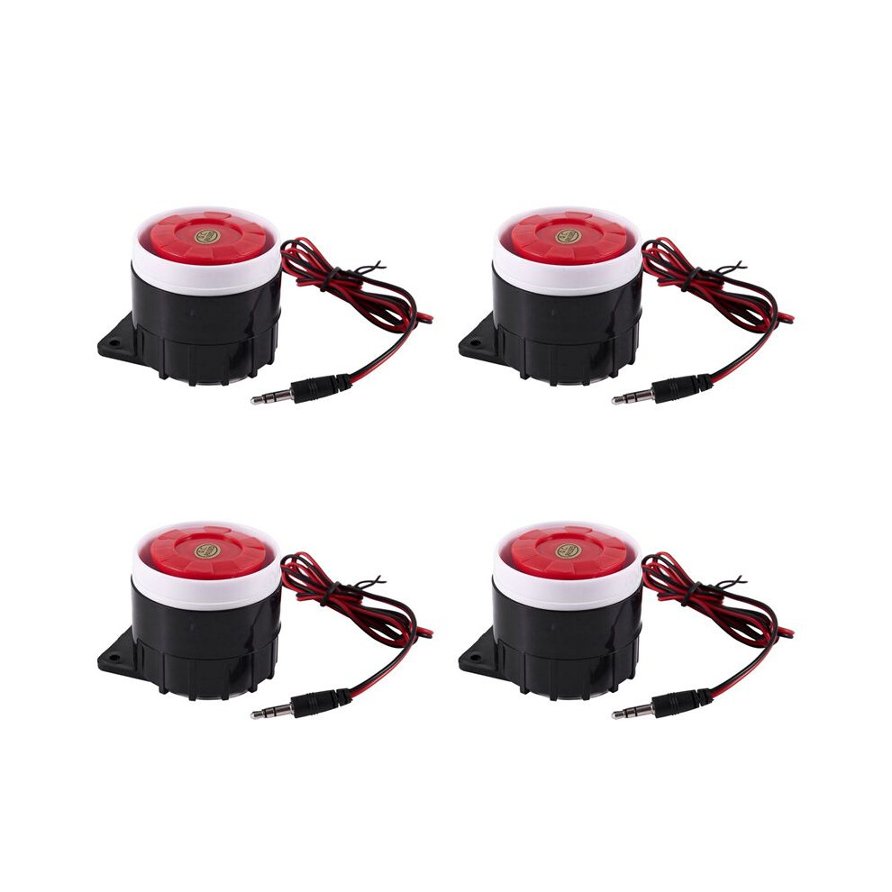 4X Continuous Sound Decibel Piezo Buzzer Ic Alarm Speaker 12V 120Db + Black/Red 6033600680567