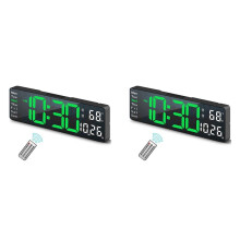 2st 13Inch Groot Display LED Digitale Wandklok Afstandsbediening Tafel Wekker Datum Week Timer Automatische Dimmer Klok-A