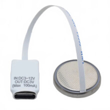 USB-Typ-C-auf-CR2032-Batterieadapter-Konverter 3-12 V Eingang, Dünnes FFC-Kabel