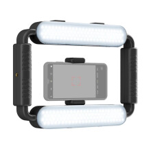 Smartphone Video Rig Light Photography LED Video Light Handheld Phone Selfie Light with Stabilizer Bracket Vlog Grip