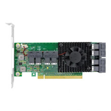 PLX8749-8I 8-Port U.2 Adapter Card PCIex16 Solid-State SSD Expansion Card PCIe to U.2 SFF-8643 NVMe Expansion Card