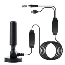High-Definition Digital TV Antenna with Dual Amplifiers and High Gain High-Definition Digital DVB-T2 Indoor TV Antenna
