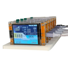 6X 735KH/S NMMinerNerdMiner+6 Slots Stand Upgraded Bitcoin Crypto Solo Lottery Miner 2.8 Inch  Display Miner