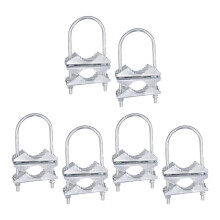 Doppelantennen Mast Klemme V-Backen Halterung Halter U Bolzen Rohr Montage Hardware 6 Sätze für Yagi WLAN Antenne, TV Antenne
