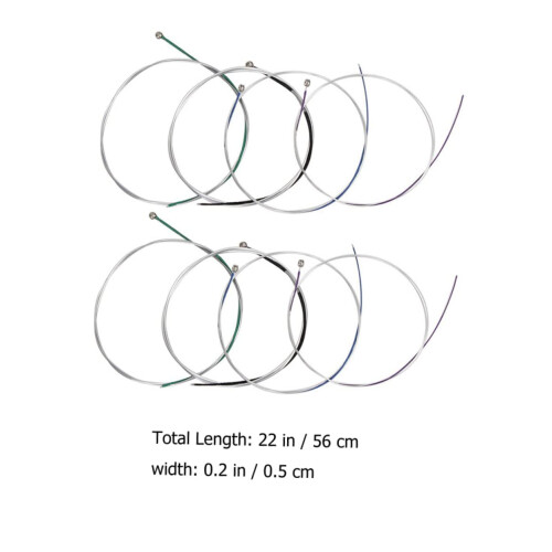 Violin Strings Set 8pcs, Rich Overtones, Stable Tuning, Replacement for FullSize Violins 1