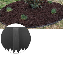 4 Pack Connector Clips, Height Cor-Ten Metal Stakes for 6 & 8 &14 Inch Tall Steel Landscape Edging, Black, 10.2In